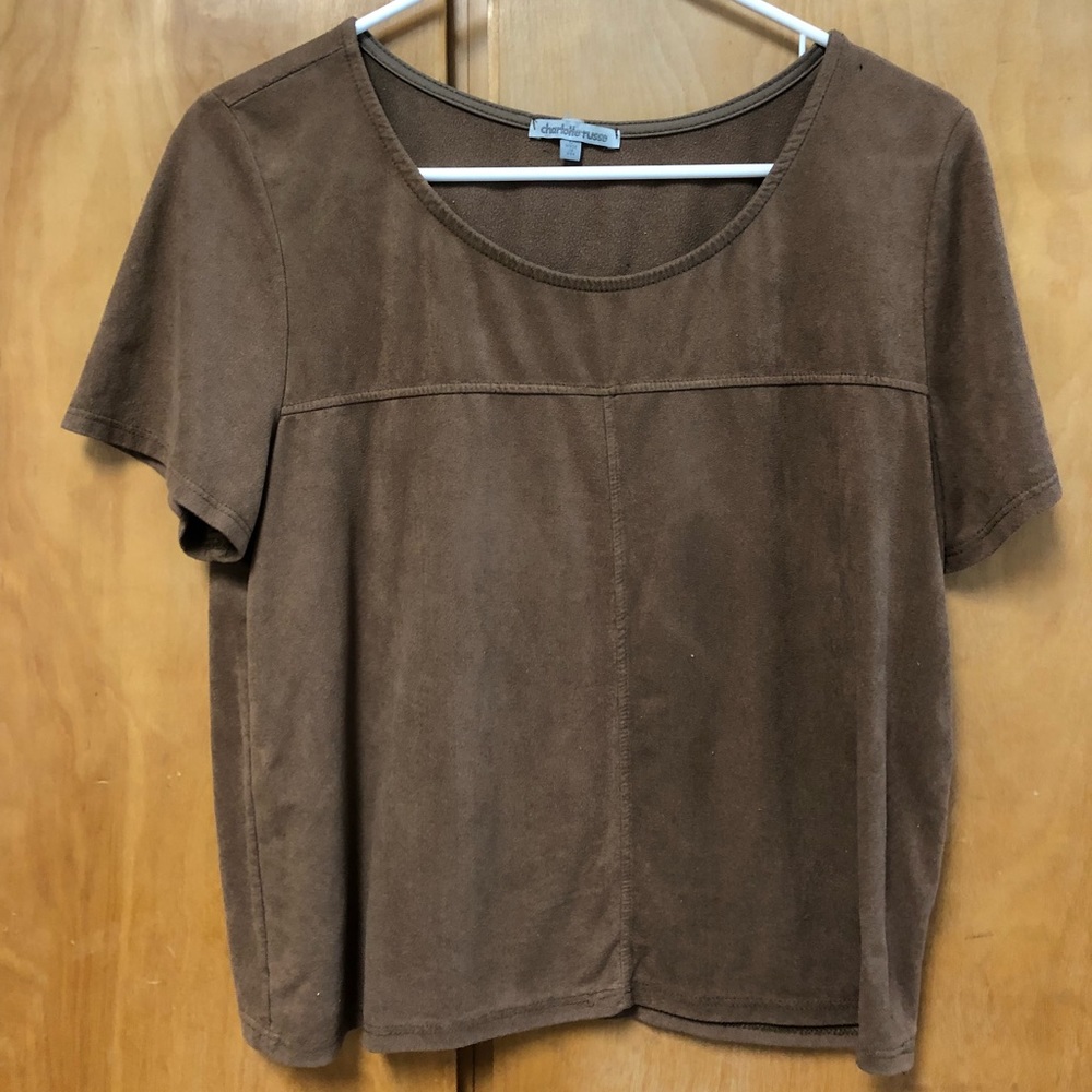 Suede Cropped Tee